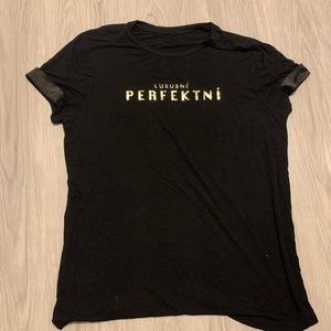 Black long tee shirt